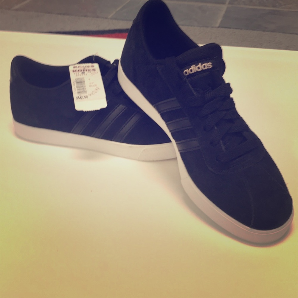 Adidas neo black suede